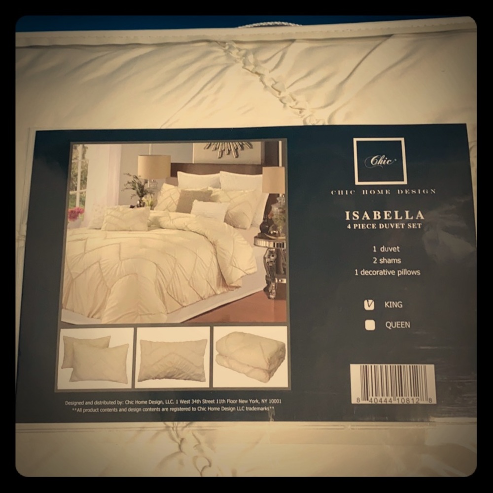 New beige color duvet king size set
